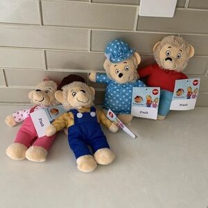 PBS Kids The Berenstain Bears Stuffed Plush Entire Family 10" Bear 2023 Set Four